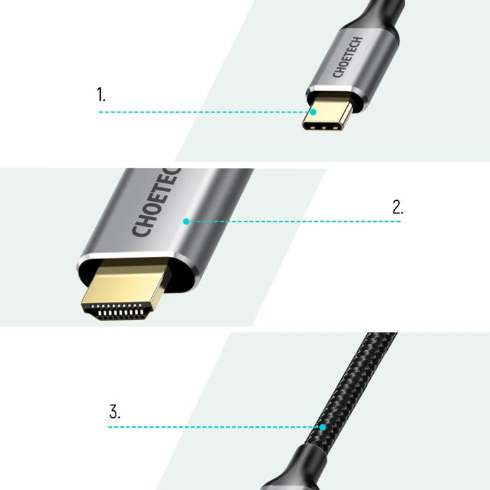 Адаптер Choetech CH0021 USB - C към HDMI 2.0