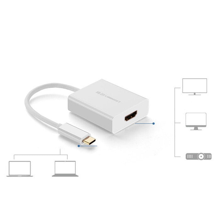 Адаптер Ugreen 40273 USB - C (male) към HDMI (female) бял