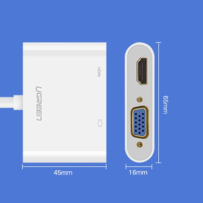 Адаптер Ugreen micro HDMI VGA 30cm черен