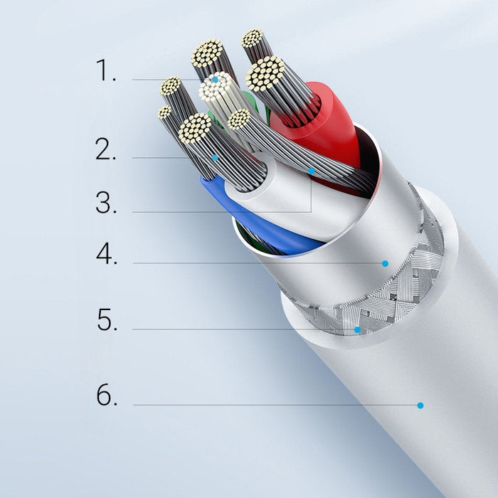 Кабел UGREEN US171 USB - C към Lightning 3A 0.25m бял