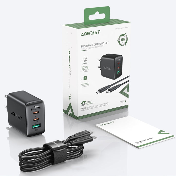 Мрежово зарядно Acefast A13 2в1 2xUSB - C