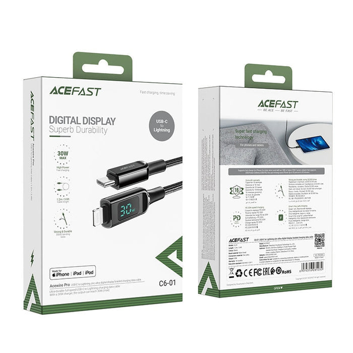 Кабел за зареждане Acefast MFI от USB