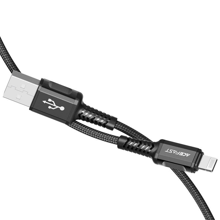 Кабел Acefast C1 - 02 MFI USB към Lightning 1.2 m 2.4A черен