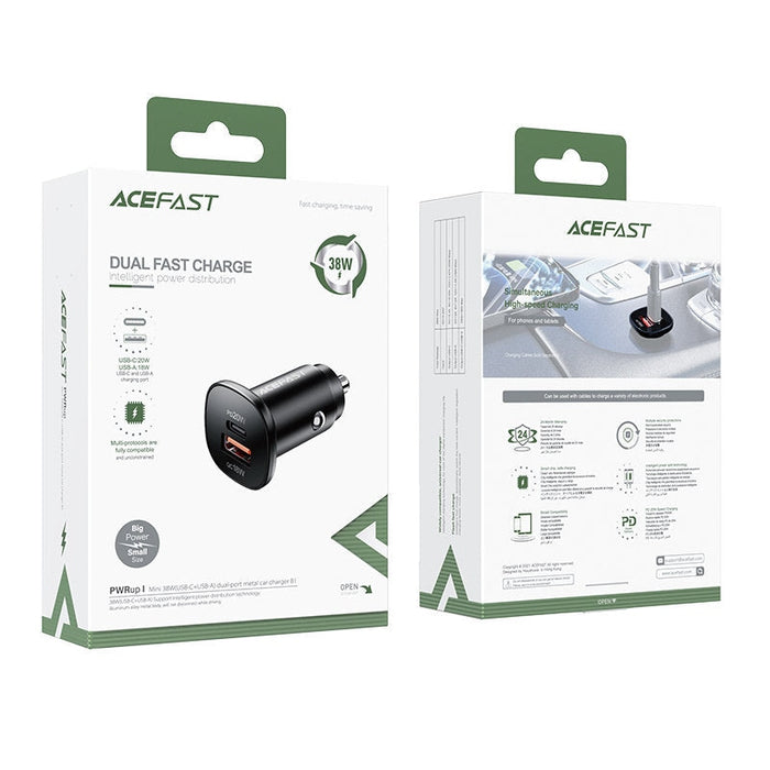 Зарядно за кола Acefast B1 38W USB - C USB PPS