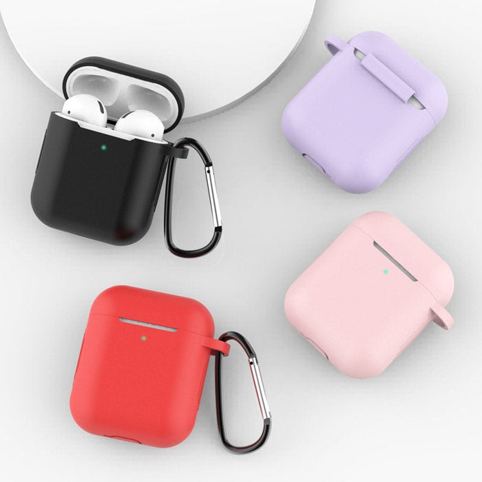 Силиконов кейс с карабинер за Apple AirPods Pro Червен