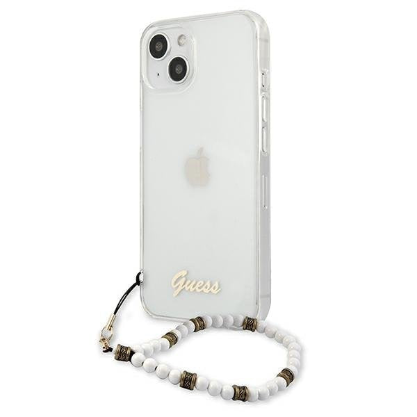 Калъф Guess GUHCP13MKPSWH за iPhone 13 6.1’ прозрачен бял