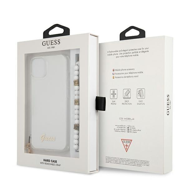 Калъф Guess GUHCP13MKPSWH за iPhone 13 6.1’ прозрачен бял