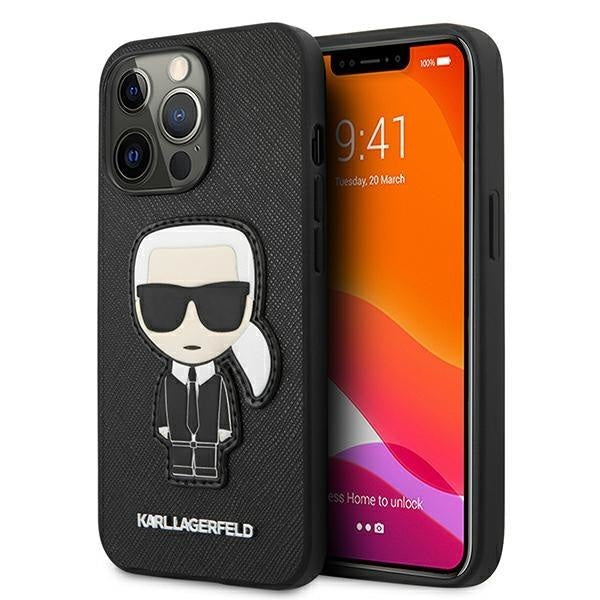 Калъф Karl Lagerfeld Pu Saffiano за Iphone 13 Pro Черен