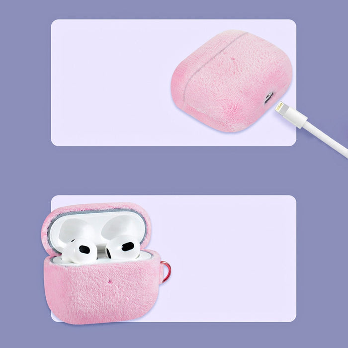 Калъф Kingxbar Plush Pods за AirPods 3 син