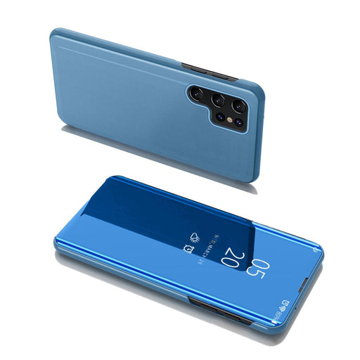 Флип - кейс Clear View за Samsung Galaxy S22 Ultra Син