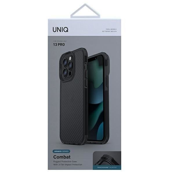 Калъф UNIQ Combat за iPhone 13 Pro / 6.1’ арамид пушек