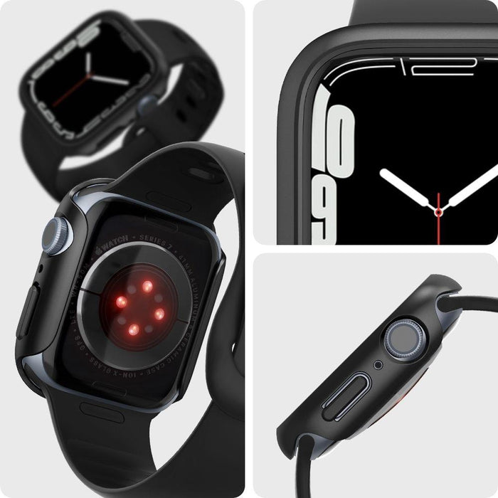 Кейс Spigen Thin Fit за Apple Watch 7(41mm) Черен