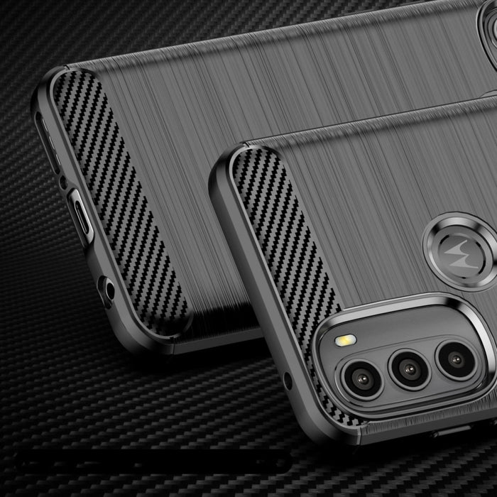 Carbon Case Гъвкав Кейс за Motorola Moto G71 5G black