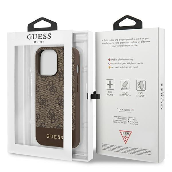 Калъф Guess GUHCP13LG4GLBR за iPhone 13 Pro / 6.1’ кафяв