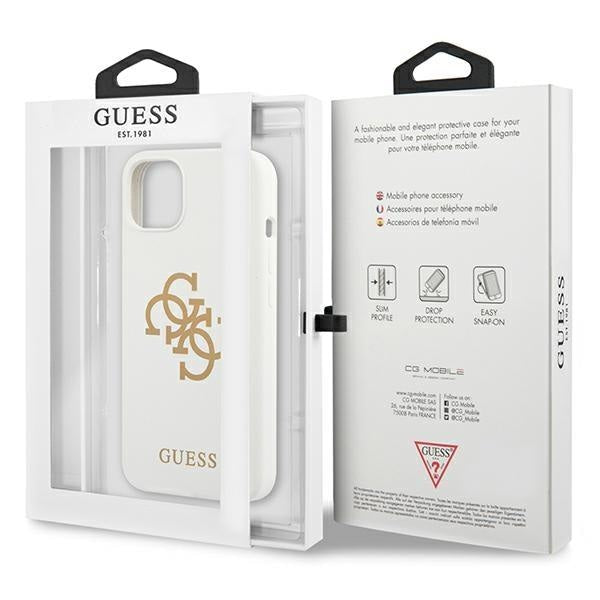 Калъф Guess GUHCP13SLS4GGWH за iPhone 13 mini 5.4’ бял