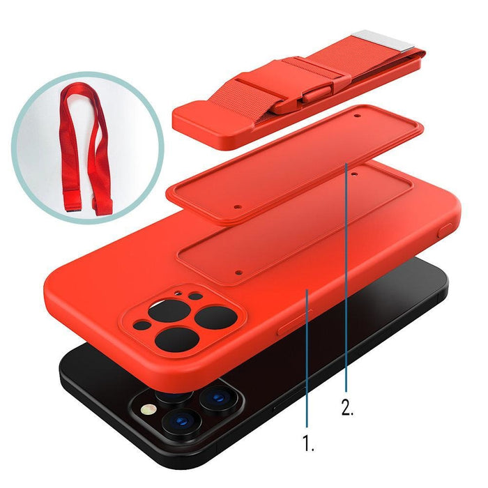 Кейс Rope Case с каишка за Xiaomi Redmi 10 черен