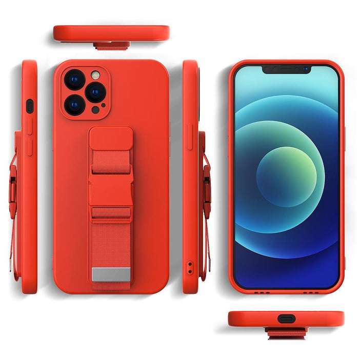 Кейс Rope Case с каишка за Xiaomi Redmi 10 червен