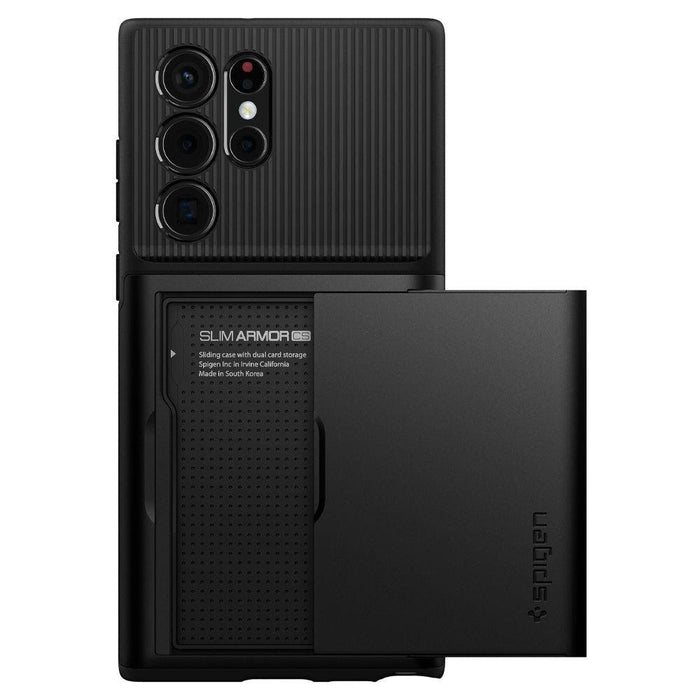 Кейс Spigen Slim Armor CS за Samsung Galaxy S22 Ultra Черен