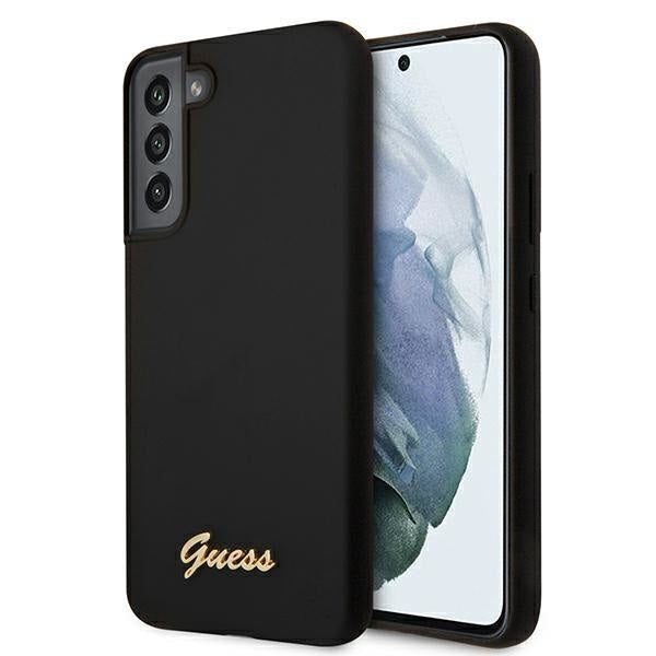 Гръб GUESS Silicone Script за Samsung Galaxy S22 Plus Черен