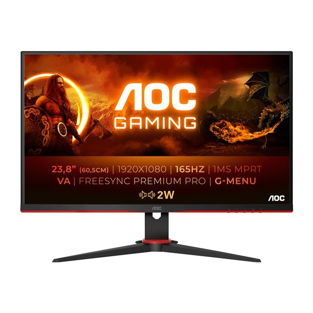 AOC 24G2SAE/BK 23.8inch gaming monitor with 165Hz refresh