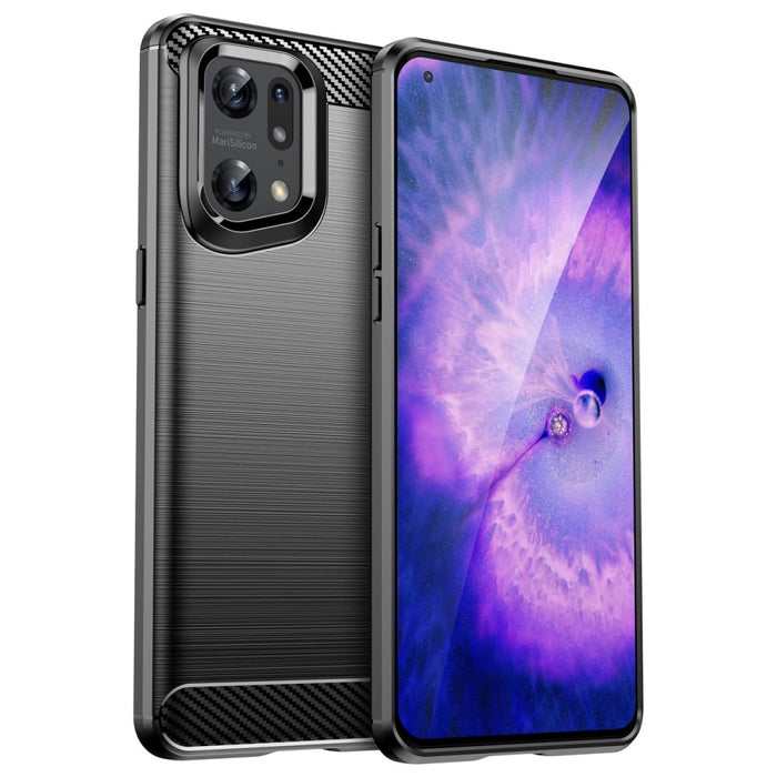 Carbon Case Гъвкав Кейс за Oppo Find X5 Pro black