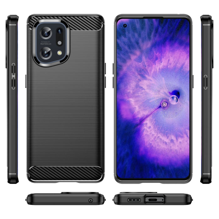 Carbon Case Гъвкав Кейс за Oppo Find X5 black