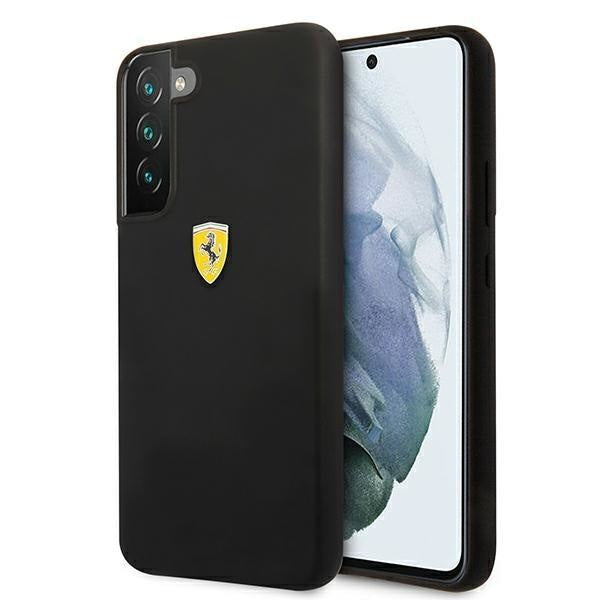 Гръб FERRARI силикон кейс за Samsung Galaxy S22 Plus Черен