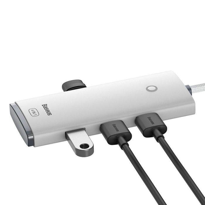 Хъб Baseus Lite Series USB Type C - 4x 3.0 0.25m Бял