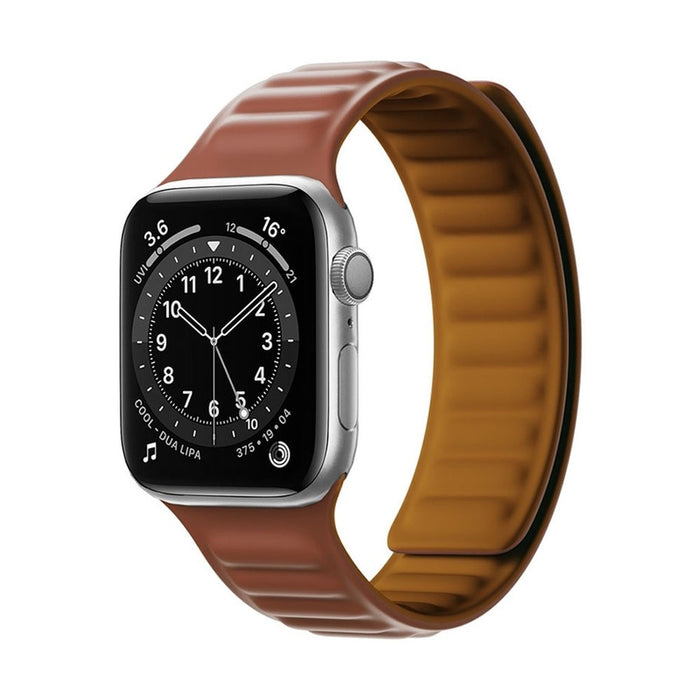 Каишка Magnetic Strap за Apple Watch 7 41mm кафява