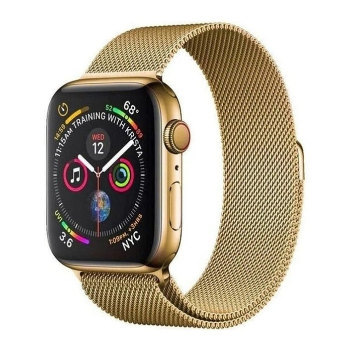 Каишка Magnetic Strap за Apple Watch 7 45mm метална златиста