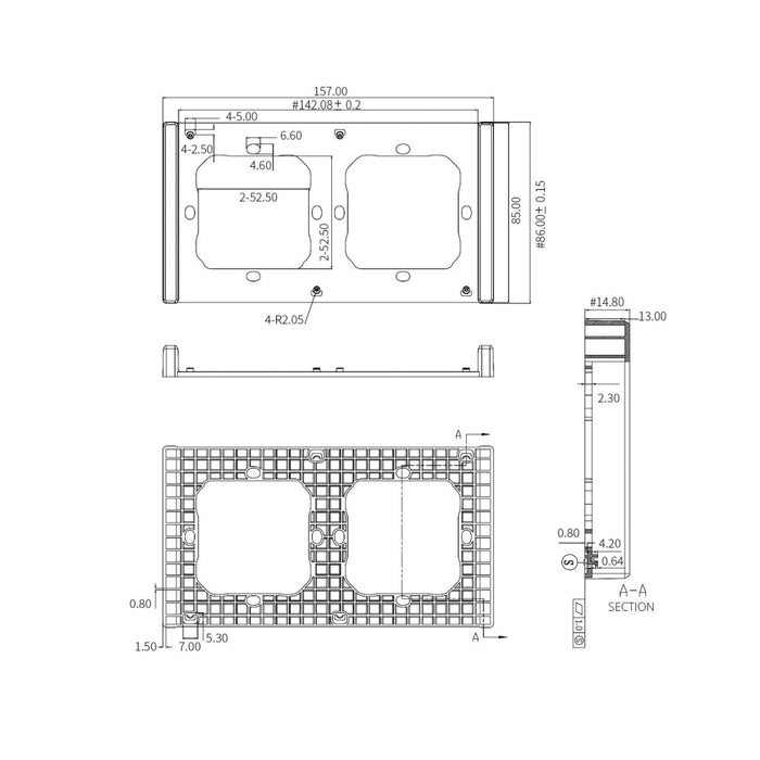 Двойна монтажна рамка за ключове Sonoff M5 - 80