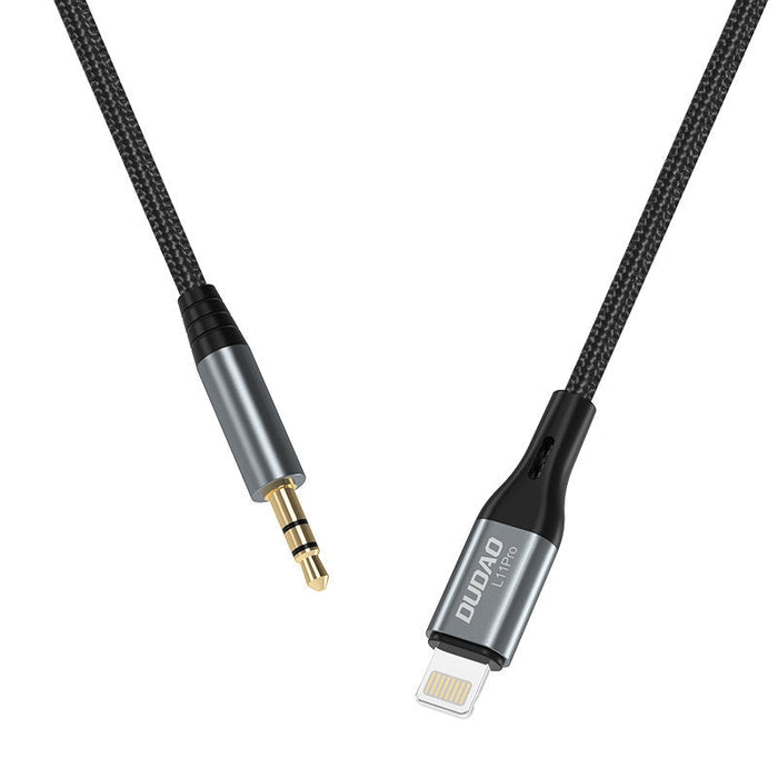 Аудио кабел Dudao L11PRO Lightning - мини жак 3.5mm Сив