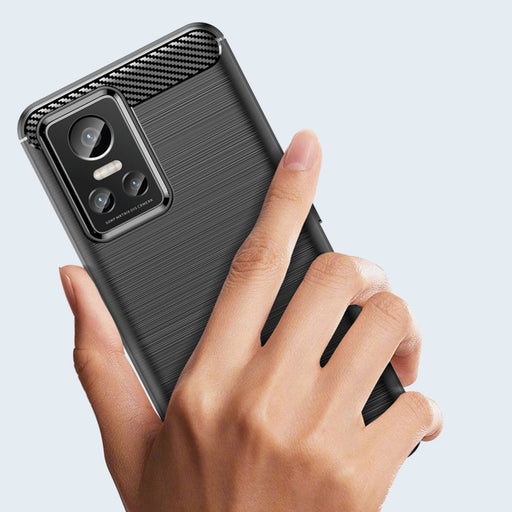 Carbon Case Гъвкав Кейс за Realme GT Neo 3 black