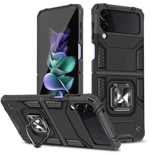 Кейс Wozinsky Ring Armor за Samsung Galaxy Z Flip4 черен