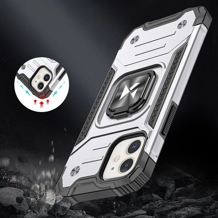 Кейс Wozinsky Ring Armor за iPhone 14 сребрист