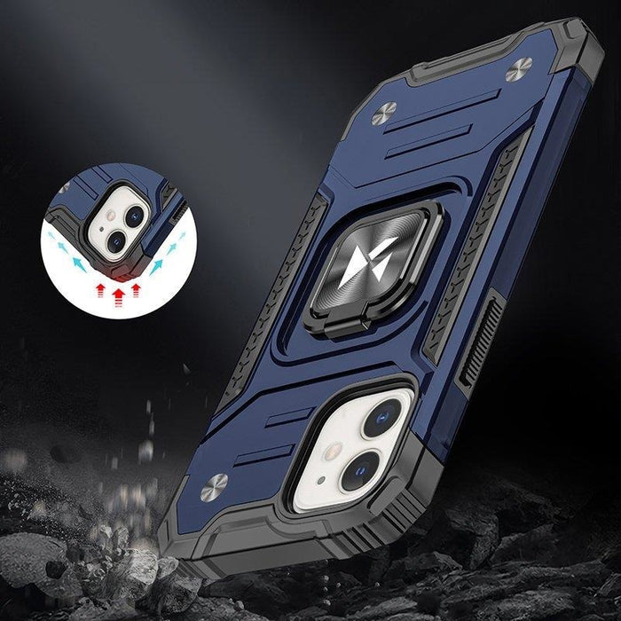 Кейс Wozinsky Ring Armor за iPhone 14 син