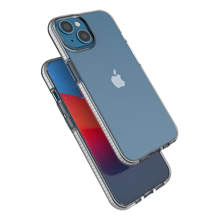 Кейс Spring Case за iPhone 14 със светлосиня рамка