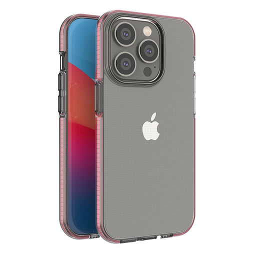 Кейс Spring Case за iPhone 14 Pro със светлорозова рамка