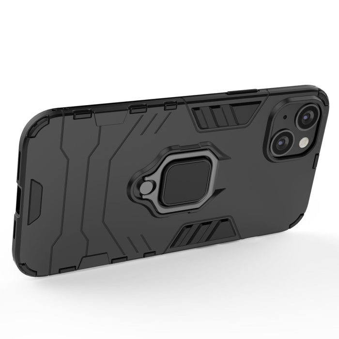 Кейс HQWear Ring Armor за iPhone 14 черен