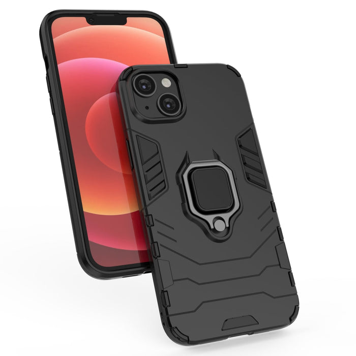 Кейс HQWear Ring Armor за iPhone 14 черен