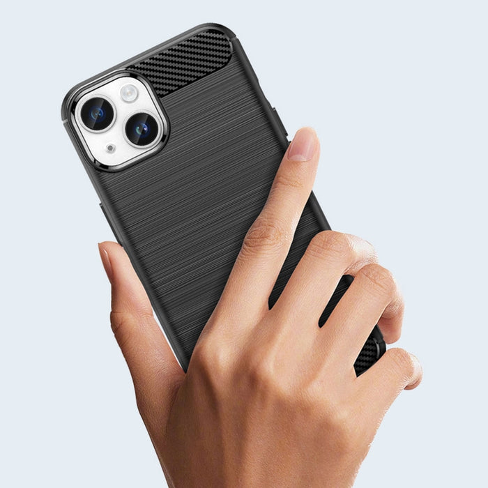 Гъвкав кейс Carbon Case за iPhone 14 черен