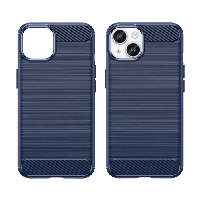 Гъвкав кейс Carbon Case за iPhone 14 син