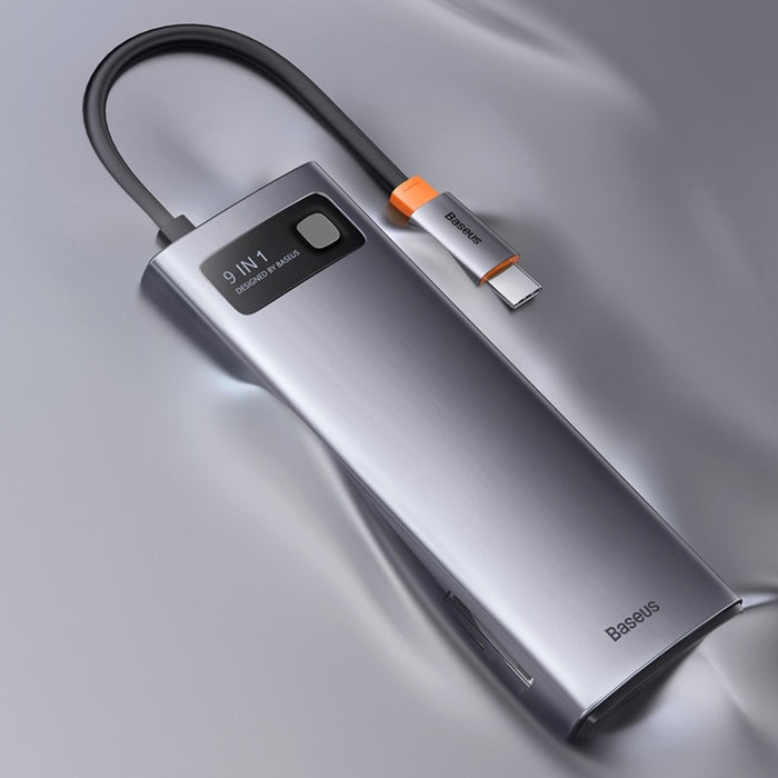 Хъб 9в1 Baseus Metal Gleam Series USB - C към 2 x