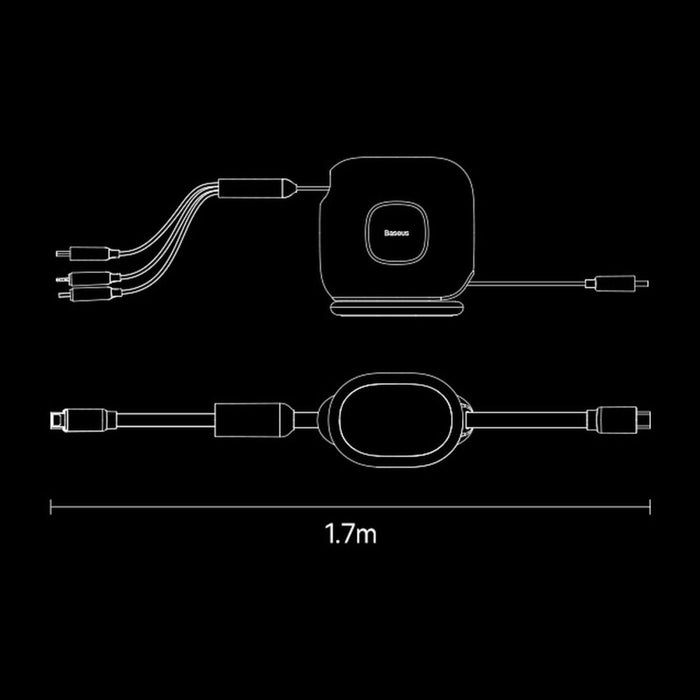 Кабел 3в1 Baseus Traction Series USB - C към Micro