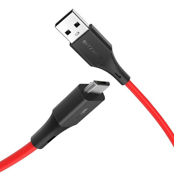 Кабел USB към microUSB BlitzWolf 2A 1.8m