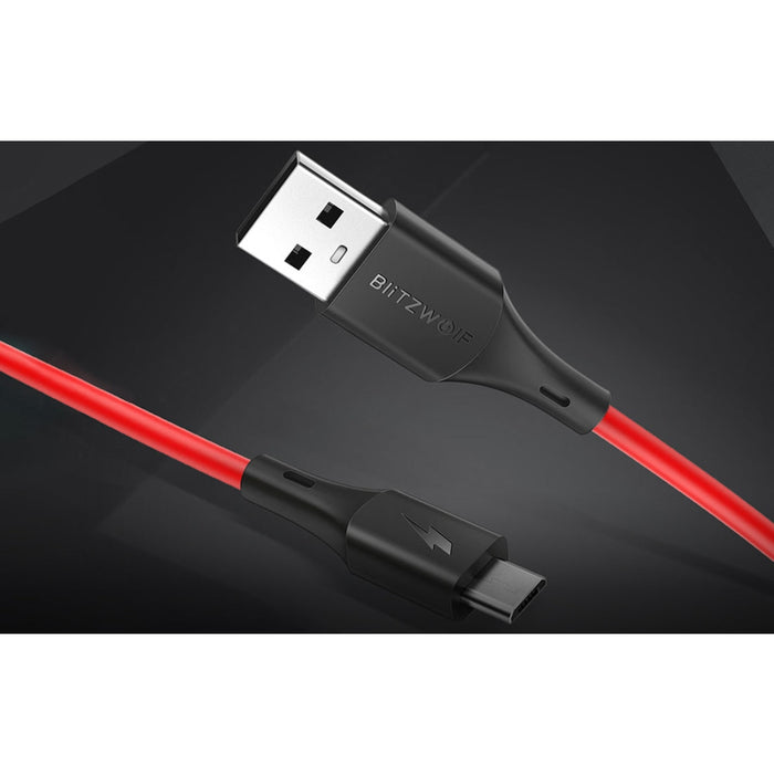 Кабел USB към microUSB BlitzWolf 2A 1.8m