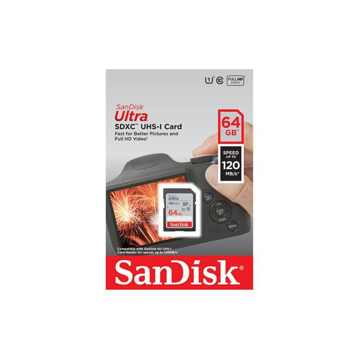 Карта памет SanDisk Ultra SDXC 64GB 120MB/s UHS-I