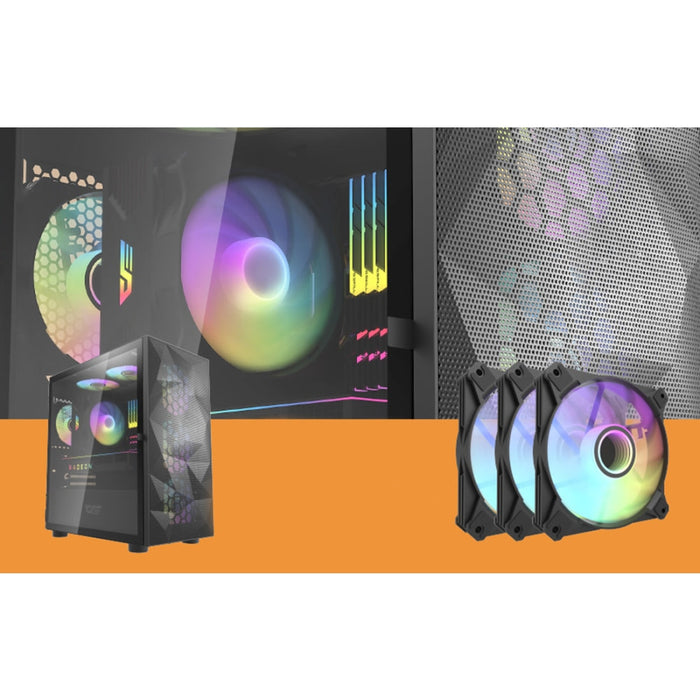 Комплект RGB вентилатори за компютър Darkflash INF8 3 броя 