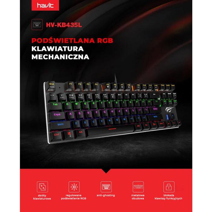 Механична клавиатура Havit GAMENOTE KB435L